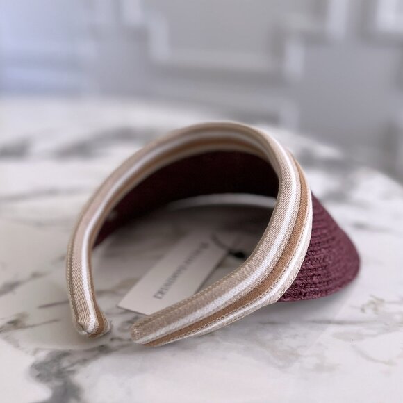 NWT - Helen Kaminski Bianca Visor - Orchid w/ Nougat Stripe?? main image 6